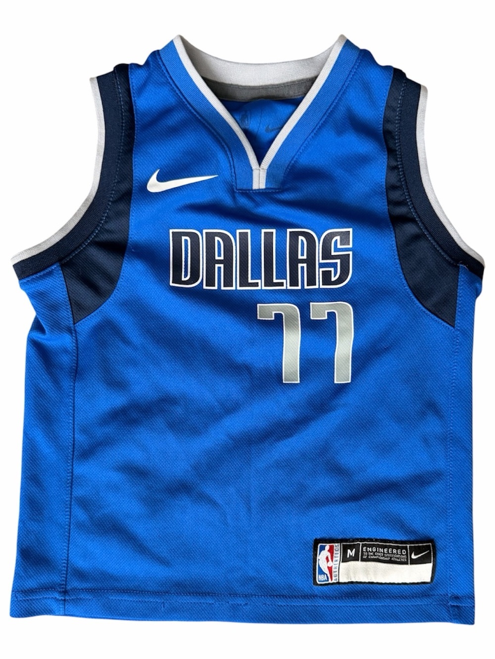 Nike Luka Dončić #77 Dallas Mavericks Youth Medium Blue NBA Swingman Jersey